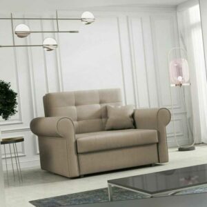 Sofa Vivian Silver I Sessel Ausklappbar Schlaffunktion Bettkasten Moderne Stil