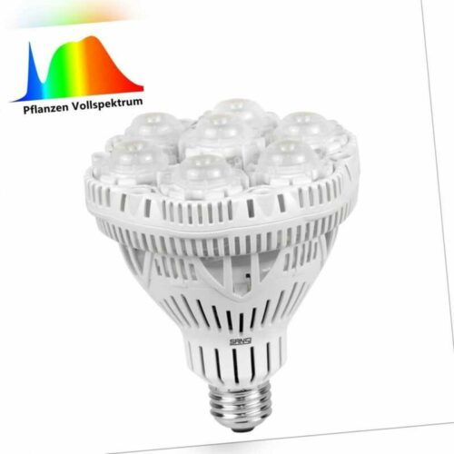 SANSI Grow LED Pflanzenlampe Vollspektrum Pflanzenzelt 36W Grow Box Birne E27 CE