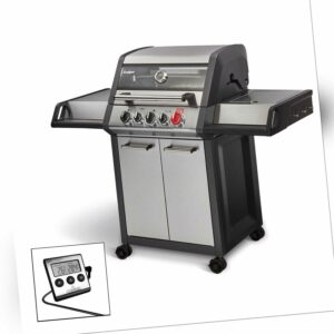 Gasgrill Enders MONROE PRO 3 SIK TURBO Gas Grill mit 3 Edelstahl Seitenbrenner