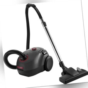 Grundig VCC3850A Bodenstaubsauger mit Staubbeutel 800 W HEPA Schwarz, Rot