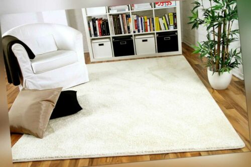 Hochflor Velours Teppich Mona Creme