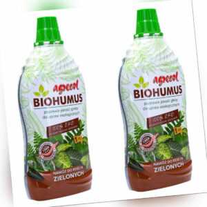2x Biohumus Eco Flüssigdünger für Grünpflanzen 1000 ml Pflanzennahrung Dünger