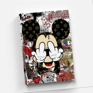 Mickey Mouse Leinwand Graffiti Dekoration Wandbild Cartoon Pop Art Kunstdruck