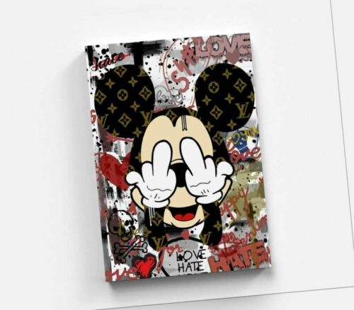 Mickey Mouse Leinwand Graffiti Dekoration Wandbild Cartoon Pop Art Kunstdruck