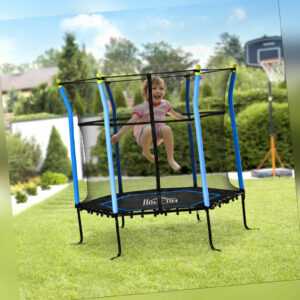 HOMCOM 5,3FT Trampolin Gartentrampolin Kinder mit Sicherheitsnetz