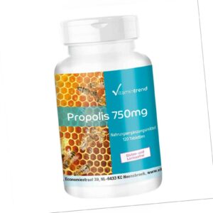 Bienen-Propolis Extrakt 750 mg - 120 Tabletten für 4 Monate - 22,5 mg Galangin