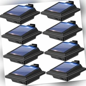 Solarleuchten 40LEDs Wandlampen Zaunleuchte Lichtsensor Außen Dachrinnen Lampe