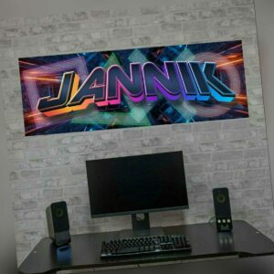 vr213 Gamer Poster mit Namen Wandbild Gaming Zimmer Gamer Bild gaming Bild Name