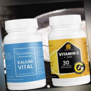 1+1 Kalium + Vitamin C+Zink Kapseln - 100% Original hochdosiert Made in Germany