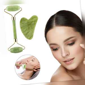 Natürlicher quarz Jade Roller und Gua Sha Set Schönheit Gesicht Körpermassage