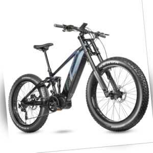 All-Terrain-Elektrofahrrad Mittelmotor 1000W 20AH Vollfederung Mountain Ebike