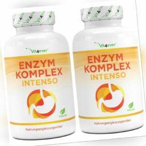 Enzym Komplex Intenso - 240 Kapseln -  vegan + hochdosiert aus 19 Inhaltsstoffen