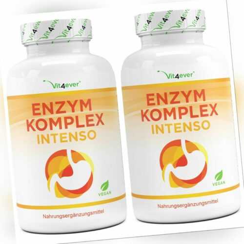 Enzym Komplex Intenso - 240 Kapseln -  vegan + hochdosiert aus 19 Inhaltsstoffen