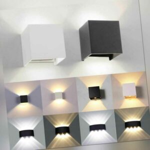 Cube LED Wandleuchte Außen/Innen Up Down Wandlampe Flur Strahler Licht IP65 DE
