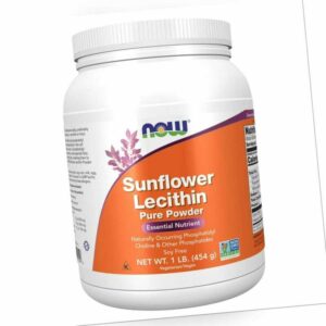 NOW Foods Sonnenblume Lecithin reines Pulver 1Ib essentieller Nährstoff Zellgesundheit