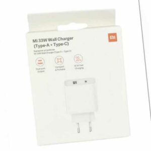 Xiaomi Mi 33W Wall Charger (Type-A + Type-C) ladegeräte EU white Quick Charge