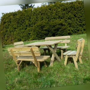 Gartenbank Garten Garnitur Holz Tisch 170 cm Gartenmöbel Kiefer 35mm imprägniert