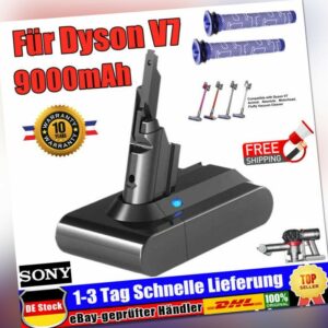 9000mAh Akku für Original Dyson V7 SV11 Motorhead Animal Car + Boat 6Ah & Filter