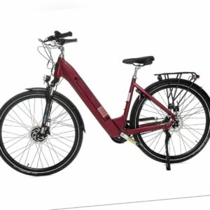 PROPHETE 28" City Tiefeinsteiger rot E-Bike AEG Vorderradmotor
