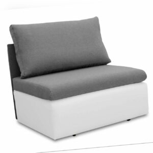 TOLEDO Lehnsessel Sessel mit Schlaffunktion Schlafsofa Schlafsessel Grau/Weiß