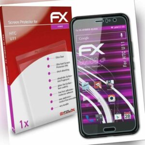 atFoliX Glasfolie für HTC U11 Panzerfolie 9H Schutzpanzer Displayschutzfolie