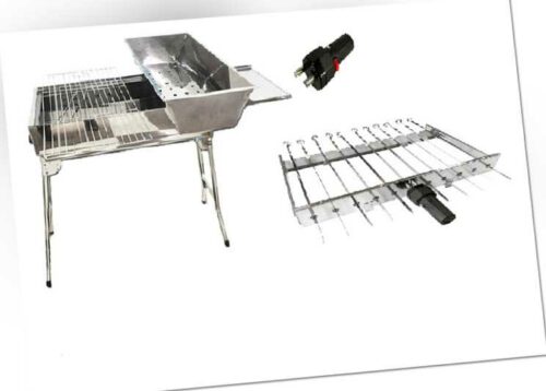 Mangal President mit automatischen Drehspieß, Edelstahl Schaschlik, Grill