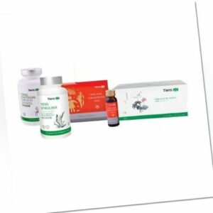 Tiens Gesunder Magen Set: Spirulina Lipid Tee Chitosan Konzentrat Dattelsaft