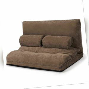 Bodensofa Sofabett Liege Sofa mit 6 stufig Verstellbar Rückenlehne Klappsofa