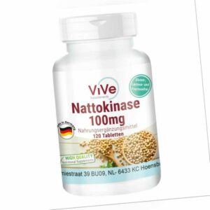 Nattokinase 100 mg - 120 Tabletten für 4 Monate | 2000 FU | ViVe Supplements