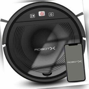 RobotX V8 Saug- Wischroboter 4000PA Powerleistung, Staubroboter 3 in 1 App Wlan