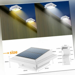 Solar Dachrinnenleuchte 25/40LEDs Solarlampen für Außen Zaunlicht Wegeleuchten