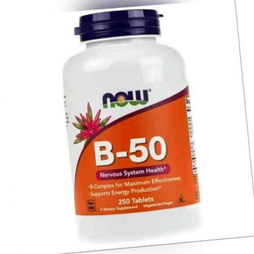 NOW FOODS Vitamin B-50 250 Tabletten