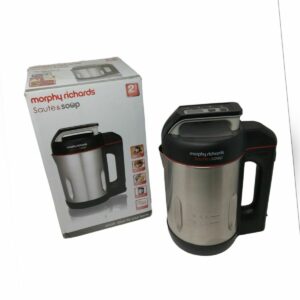 Morphy Richards Mixer Suppenmixer mit Kochfunktion Edelstahl Silber / Schwarz