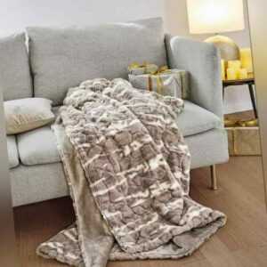 Felldecke bugatti Ibena Trocknergeeignet 100% Polyester Beige