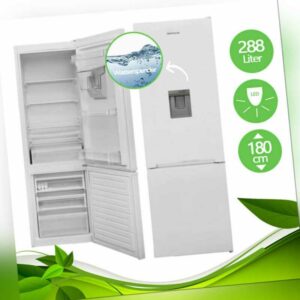 Kühl Gefrierkombination Kühlschrank mit Wasserspender weiß 288 L freistehend NEU