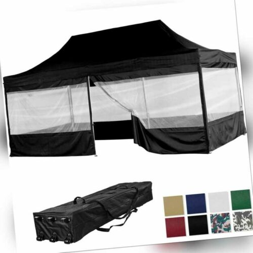 INSTENT Pavillon Faltpavillon 3x6m ALU WASSERDICHT PRO Garten Partyzelt faltbar