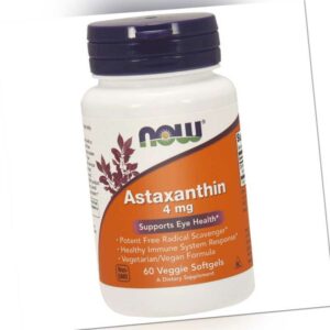 Now Foods Astaxanthin 4 mg, 60 Kapseln