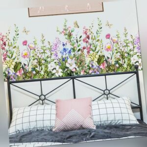 2 Stk. Wandtattoo Blumen Blüten Fenster Aufkleber Dekoration Frühling Sticker