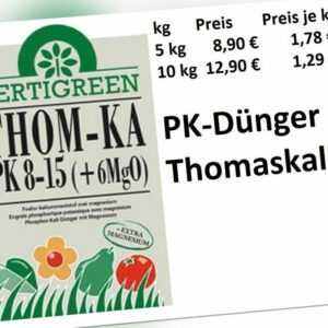 Thomaskali Phosphor Kalium Dünger / PK Dünger 8+15 (+6MgO) 5 kg 10 kg