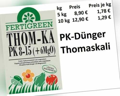 Thomaskali Phosphor Kalium Dünger / PK Dünger 8+15 (+6MgO) 5 kg 10 kg