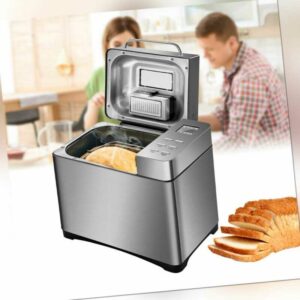 Brotbackautomat Edelstahl Brotbackmaschine 19 Programme 500 bis 1000g 650 Watt