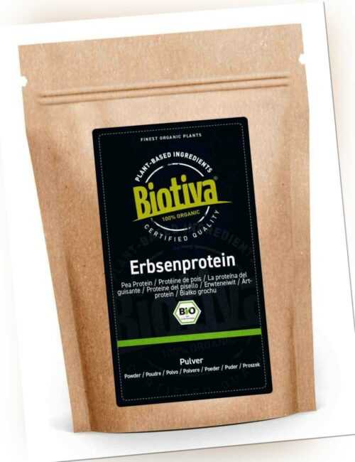 Erbsenprotein Pulver Bio 1000g Biotiva (22,59 EUR/kg)