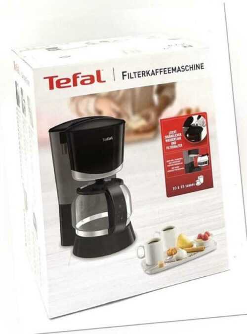 Tefal Filterkaffeemaschine Filter Kaffeemaschine 1,25L 15 Tassen Glaskanne NEU
