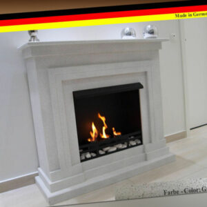 GELKAMIN ETHANOLKAMIN KAMIN FIREPLACE MODELL BERLIN Deluxe Royal Granit hell