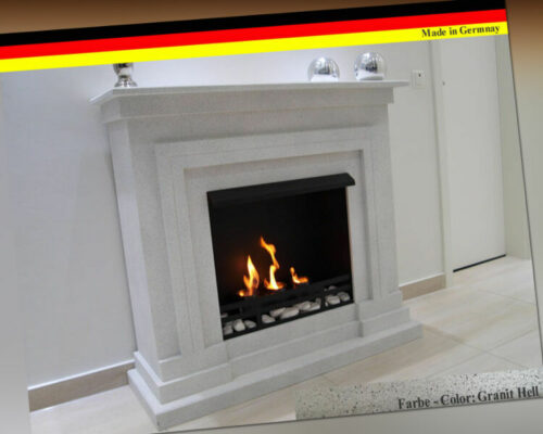 GELKAMIN ETHANOLKAMIN KAMIN FIREPLACE MODELL BERLIN Deluxe Royal Granit hell