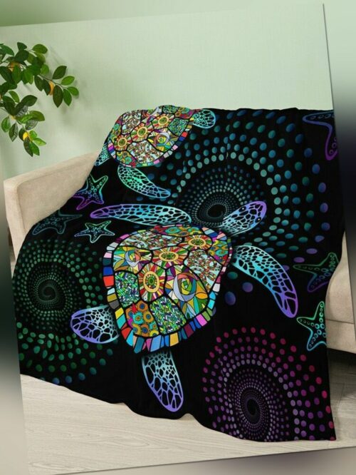 Bunte Schildkröte Blume Decke Schlafzimmer Rest Sofa Dicke Decke
