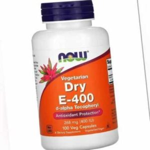 Now Foods Vegetarian Dry E-400, 268 mg (400 IU), 100 pflanzliche Kapseln