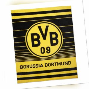 Borussia Dortmund BVB Fleecedecke Streifen