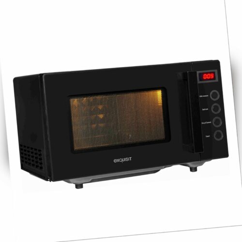 Exquisit MW7020-F-030DI Mikrowelle Mircowave Keramikboden 20 L 700 Watt schwarz