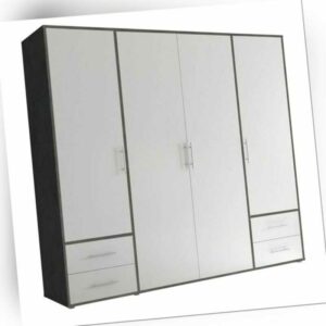 Drehtürenschrank - Matera - weiß - 206 cm breit Kleiderschrank Schrank